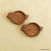 Bird - Wooden Bezel - Pendant Tray - Brooch Blank - Handmade by Artbase - Mahogany - 1" Int. Circle - (X12) - Set of 2