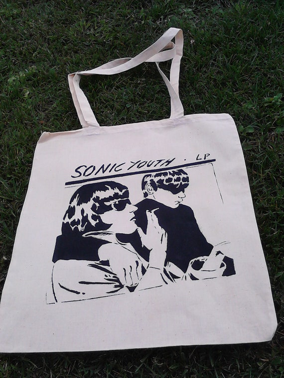 Sonic Youth tote bag-Handpainted-For every day use