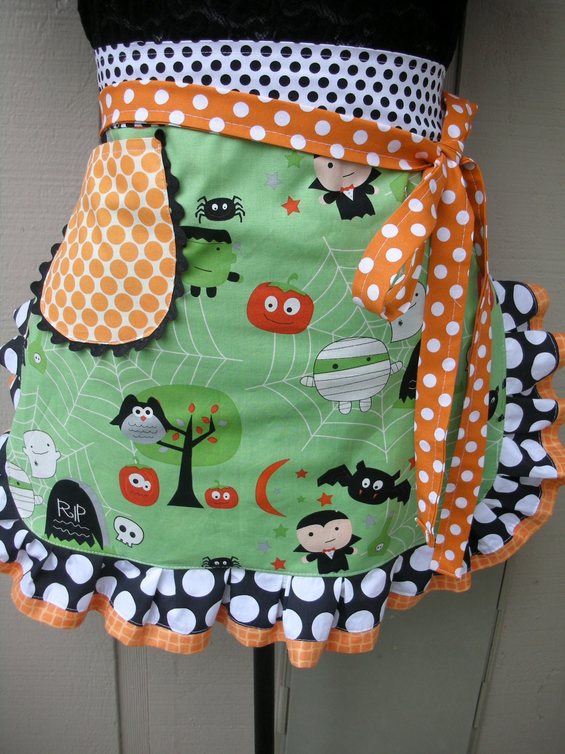 Halloween Aprons Aprons Womens Half Apron Women's