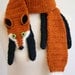 PDF Crochet Pattern for Fox Scarf - DIY Fashion Tutorial