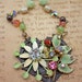 Enamel Flower Statement OOAK Necklace
