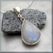 White Moonstone Necklace Sterling Silver Gemstone Jewelry (SN685)