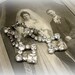 vintage rhineStone earrings . prong set screw backs