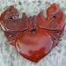 Beautiful red jasper lovebird pendant to make into jewelry or give as a keepsake..