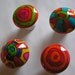 4 ON TARGET colorful and fun handpainted porcelain knobs