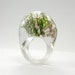Clear Moss and Heather Resin Ring, Woodland Ring