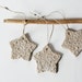 Set of 3 Speckled Star Ornaments