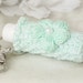 Plush Lip Balm Cozy, Keychain Key Holder, Pistachio Green Keychain with Crochet Mint Green Puff Flower