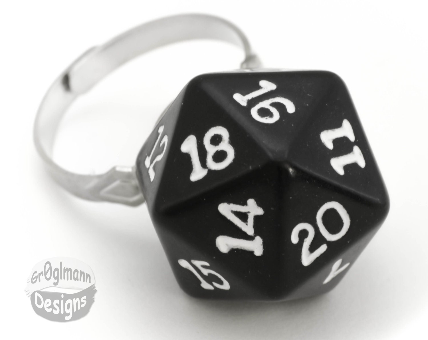 Adjustable D20 Dice Ring by Gr0glmann on Etsy