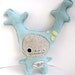 Baby Blue Strange Foo - Recycled Cashmere Plush Toy