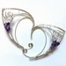 Silver and amethyst clef elf ears