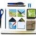 Mini Stationery Set: 12 Map Envelopes with 12 White Cards