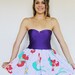 The LITTLE MERMAID Disney Baby Doll TOP Bow Disneyland Ariel Handmade Purple