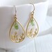 Leaf Teardrop Jewelry Earrings - August Birthstone - 16K Gold-Plated / Gold-Filled Earrings