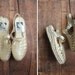 vintage gold glitter jelly espadrilles / size 7