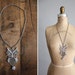 1970s vintage oversized articulated owl necklace