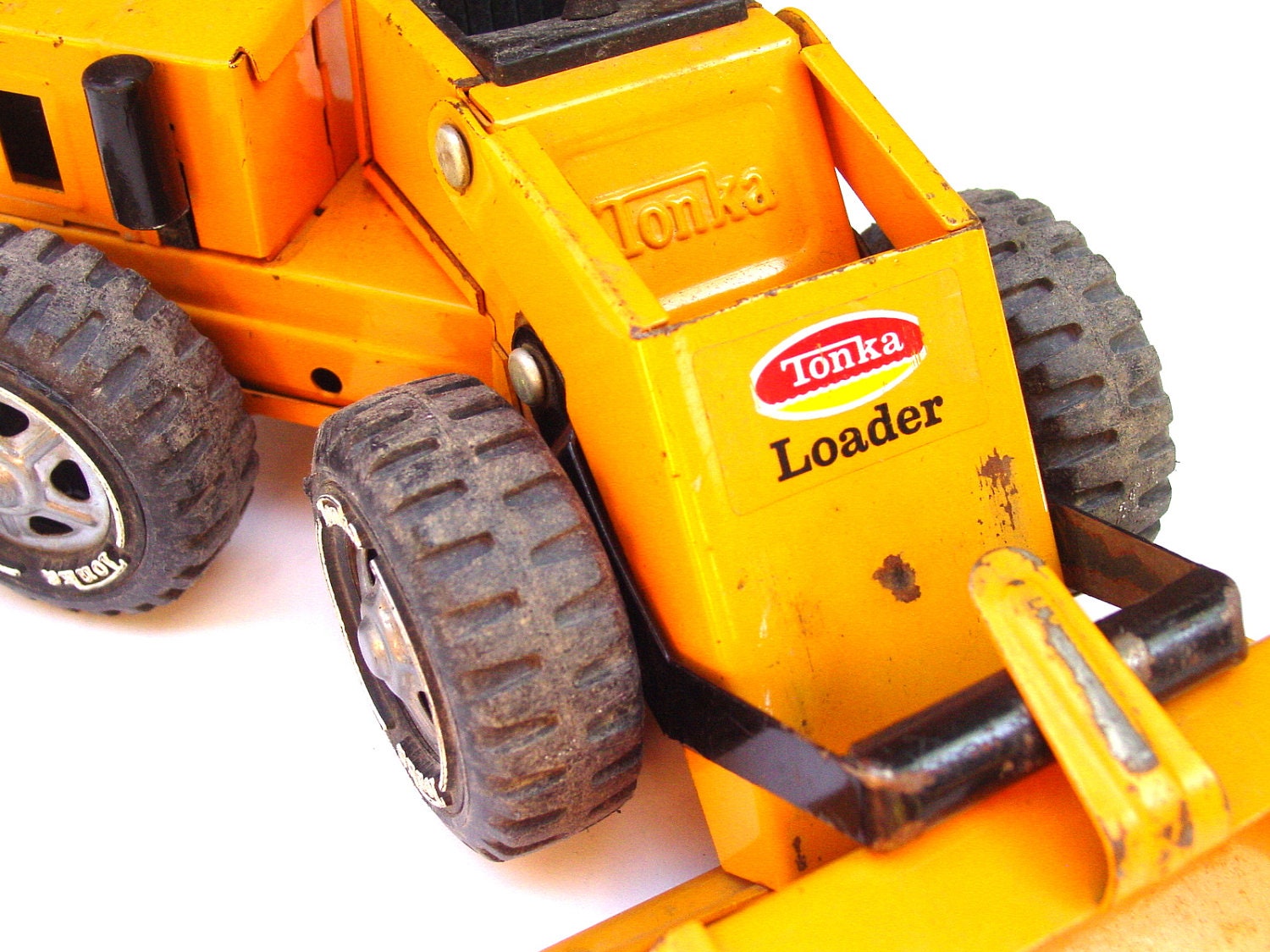 Yellow Tonka Tractor Loader Front End by GoodlookinVintage