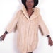 Vintage ABRAHAM STRAUSS 1960s Genuine Champagne Blonde Ivory White Mink Skinny Knee Length Coat Coat sz xs-med
