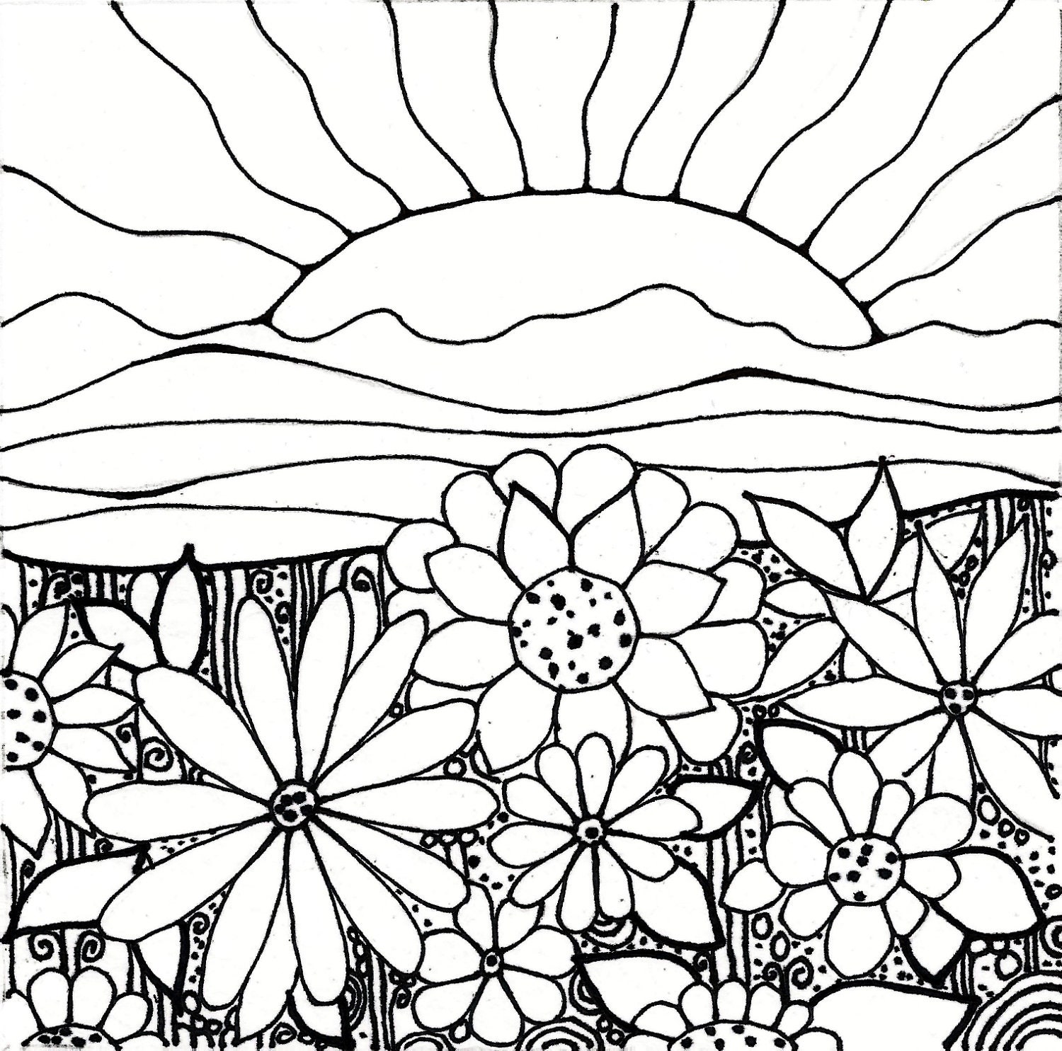 Garden Scenery Coloring Pages For Adults My Friend Tasha Goddard Is A