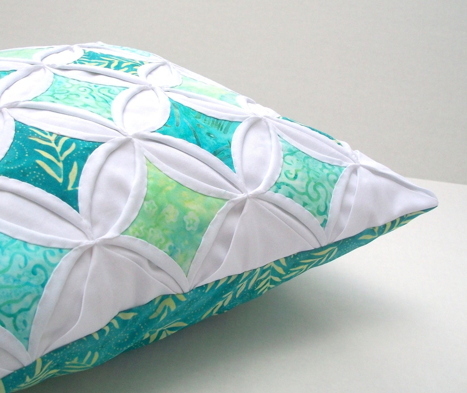 Decorative Pillow Cover Aqua Green Turquoise by warmnfuzzies