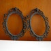Vintage Brass Picture Frames : Decorative Rococo Oval Frame Pair