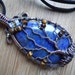 Tree of Life Pendant Wire Wrapped Lapis Lazuli Tigers Eye Citrine and Quartz in Oxidized Copper Wire