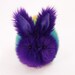 Reserved for Chelsi Rainbow Rabbit Stuffed Faux Fur Plushie Momma Size