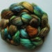 Hand Dyed Tussah silk roving 2ozs Verdigris