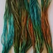 Hand dyed fine silk tape yarn 30yards ribbon verdigris
