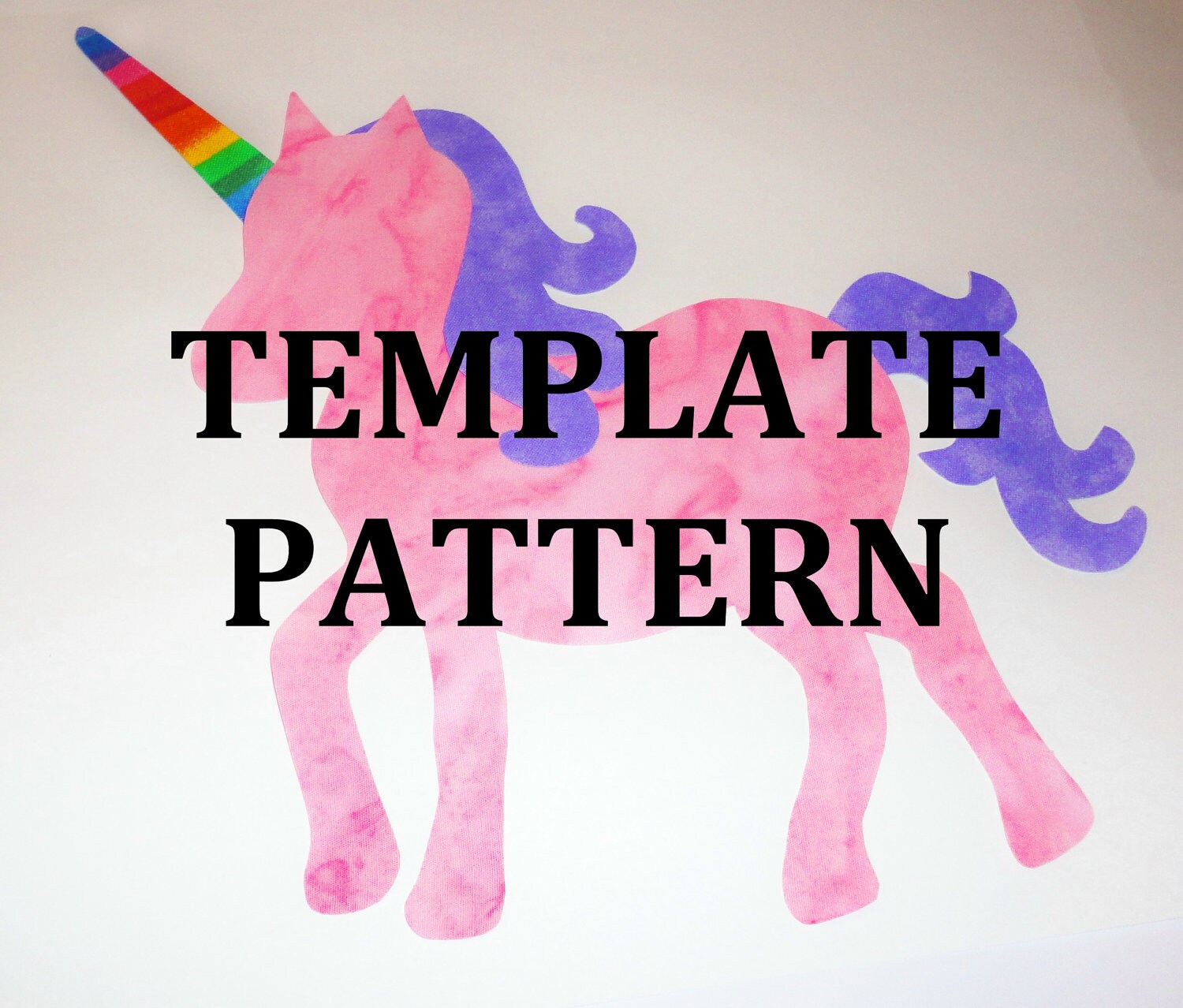 Download Applique PDF TEMPLATE Pattern Only......UNICORN...New