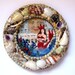 Vintage Mermaid original collage framed with sailors valentine shell frame