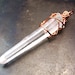 Quartz crystal - raw crystal - clear - Copper wire wrap necklace - pendant on black suede cord - Clear Quartz crystal point - natural