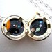 Solar System Necklace - Hand-painted Silver Locket - Tiny Planets in Deep Black Outerspace - Secret Escape