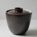 reserved.....large Heath ceramic pottery lidded pot dark brown modern