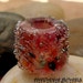 PEACH PETALS - Silver Sparkle Large Hole Lampwork Bead, Fits Pandora, Biagi and Troll