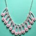 Light Pink Plastic Safety Pin Necklace
