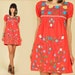 ViNtAgE 70's Hand Embroidered Floral Mexican MiNi Cotton Dress S