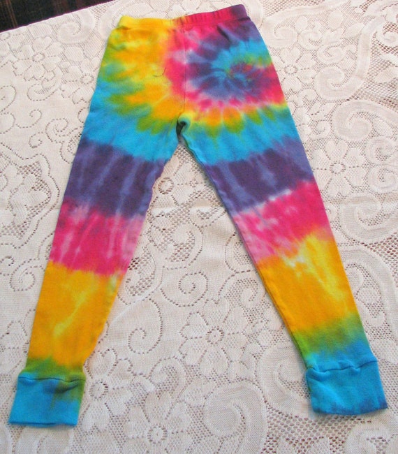 Tie Dye Leggings in Pink Rainbow for Babies Toddlers and