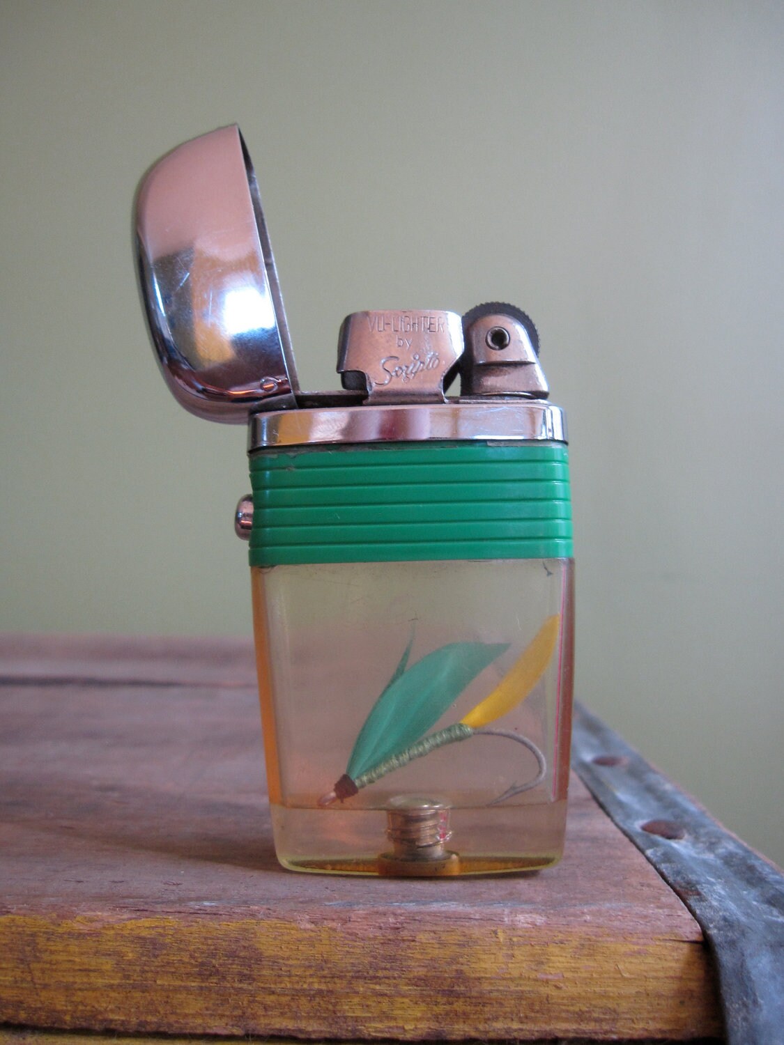 Vintage Butane Lighter Fly Fishing Lure Vu Lighter by
