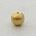 Brushed Matte Bali Vermeil 24 Karat Gold Over Sterling Silver Puffed 10mm Round Bead (1 bead)