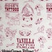 Michael Miller Fabric, Tattoo Parlour Red, Creme, 1 Fat Quarter