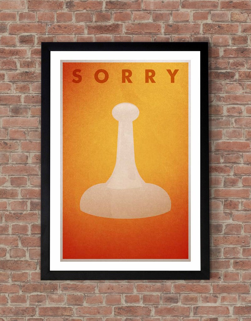 Sorry Game Piece print