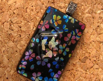 Dichroic Glass Pendant - Fused Glass Pendant - Dichroic Jewelry - Fused Glass Jewelry - Fused Glass Necklace - Dichroic Necklace