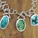 Coupon Code BLACK25 - Turquoise, Sterling Silver Charm Bracelet OOAK