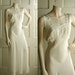 1940s Cream Night Gown / Vintage Wedding Lingerie