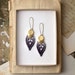 lace earrings - DREA - gray ombre