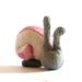 Pink Striped Cashmere and Wool Escargot