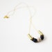 LAST ONE limited edition mixed bead necklace in midnight blue and gold