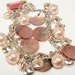 Pink Bracelet, Shell Bracelet, Pink Charm Bracelet, Pink Shells, Pink Pearl Dangles, Free Shipping Sale, Gifts For Her
