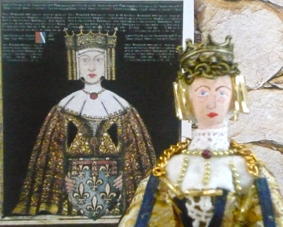 Queen Doll Blanche of Artois Collectible Art Miniature